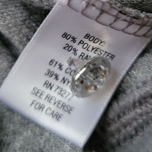 Vera Wang Cardigan Gray Princess Crystal Button Lace Back Lightweight Sweater XL - Picture 10 of 11